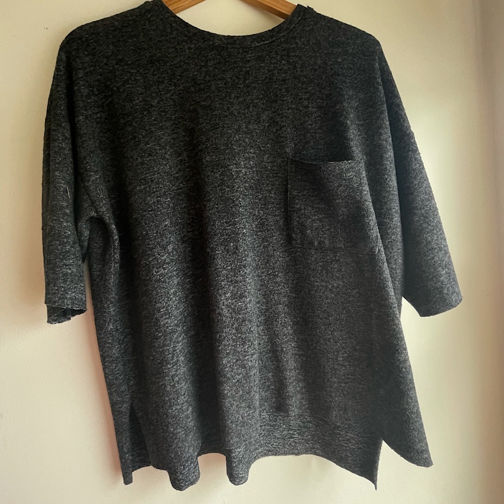 Zara gray short sleeve sweater